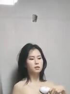 牛仔短裙 身材超好皮肤白嫩